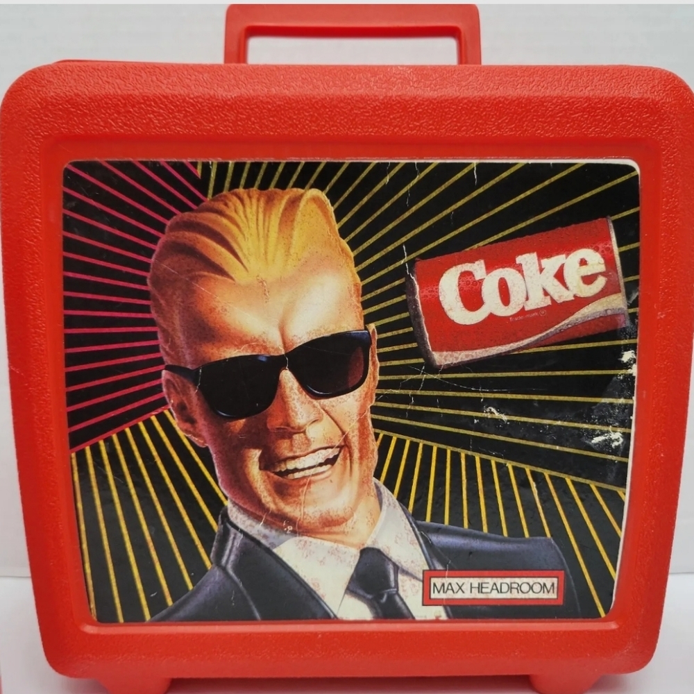 Max Headroom Coca Cola Vintage Aladdin Lunchbox Thermos Coca Cola Bean Bag Plush
